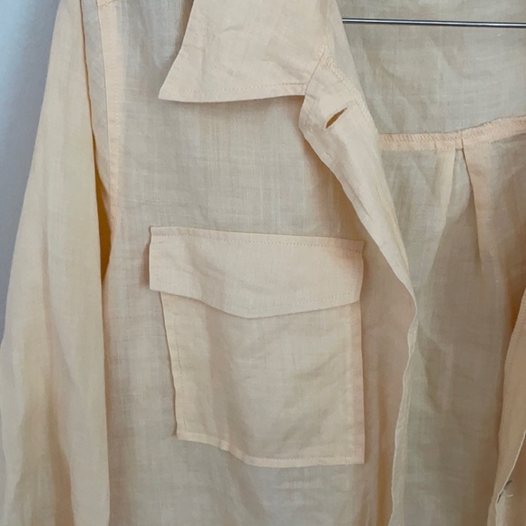 100% Linen Button Down Shirt - Picture 3 of 6